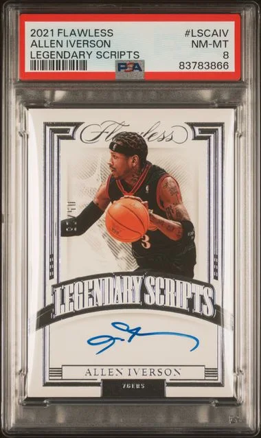 2021 Panini Flawless Legendary Scripts Lscaiv Allen Iverson #no-number card image