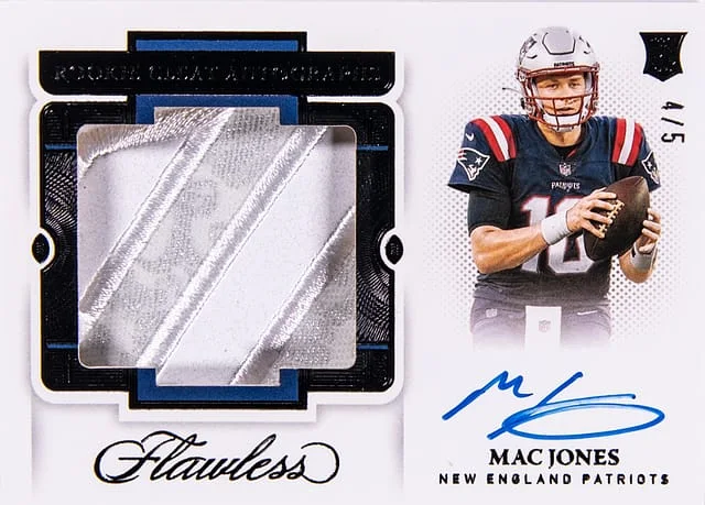 2021 Panini Flawless Mac Jones Cleat Autographs Black #RCA-MJO card image