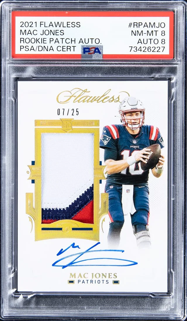2021 Panini Flawless Mac Jones Patch Autograph #RPA-MJO card image