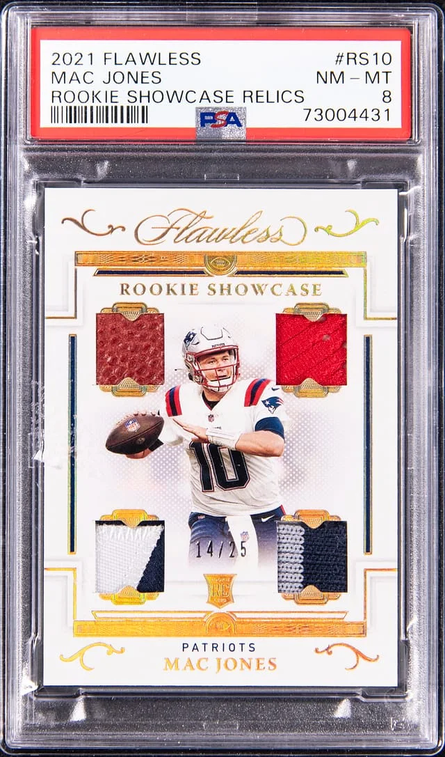 2021 Panini Flawless Mac Jones Showcase Relics #RS10 card image