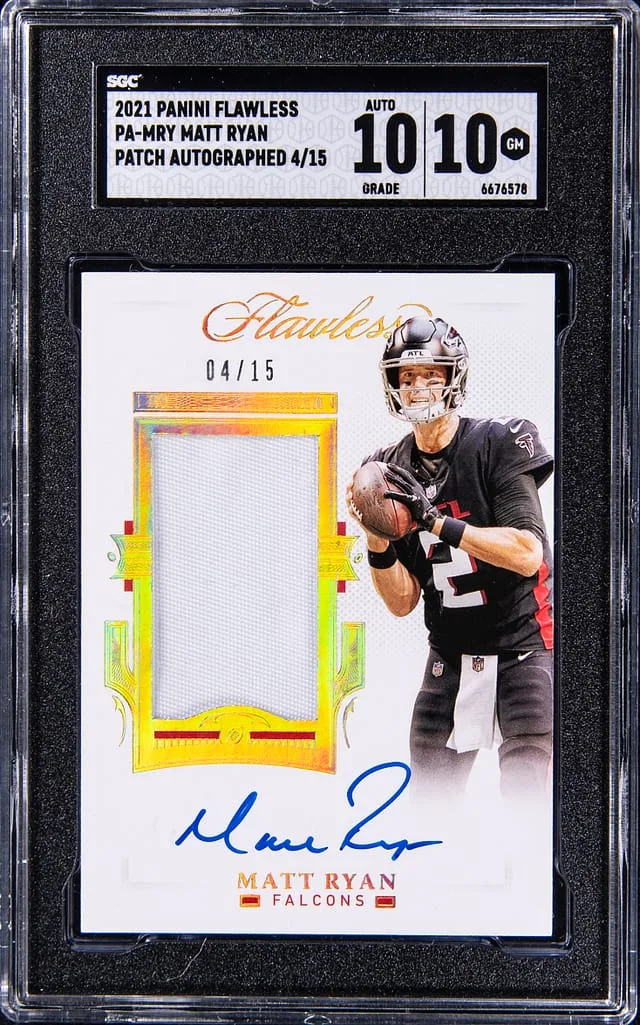 2021 Panini Flawless Matt Ryan Patch Autographed #PA-MRY card image