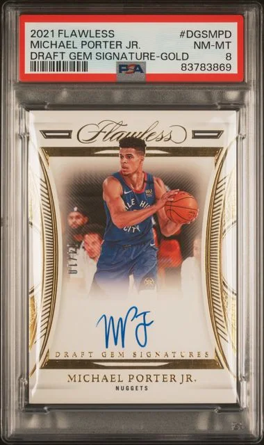 2021 Panini Flawless Michael Porter Jr. Draft GEM Signatures Gold #DGS-MPD card image