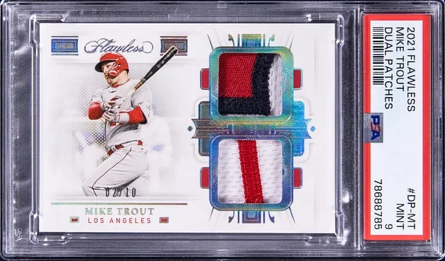 2021 Panini Flawless Mike Trout Dual Patches #DP-MT card image