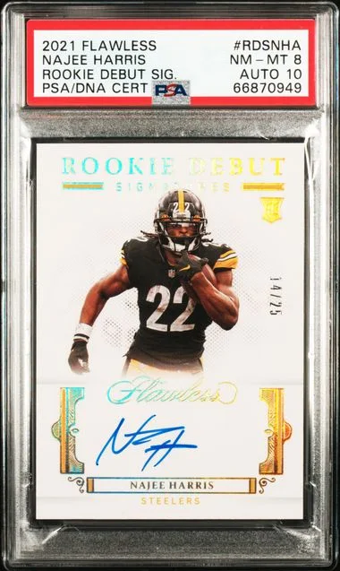 2021 Panini Flawless Najee Harris Debut Signatures #RDS-NHA card image