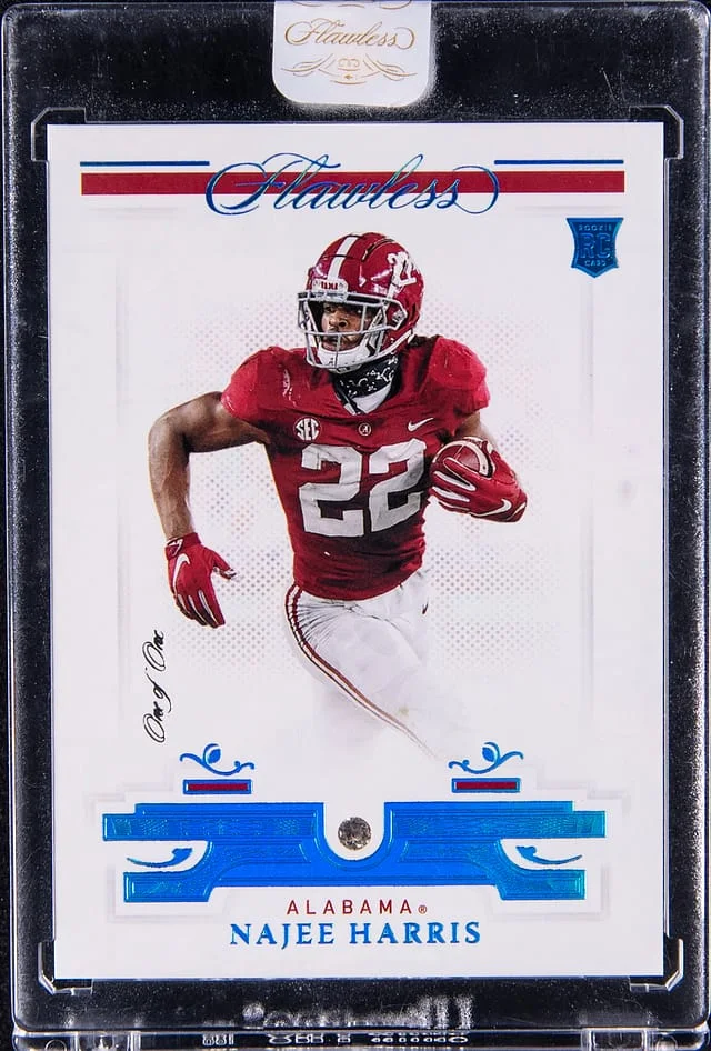 2021 Panini Flawless Najee Harris Relic - Panini Encased Collegiate #151 card image