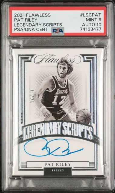 2021 Panini Flawless Pat Riley Legendary Scripts #LSCPAT card image