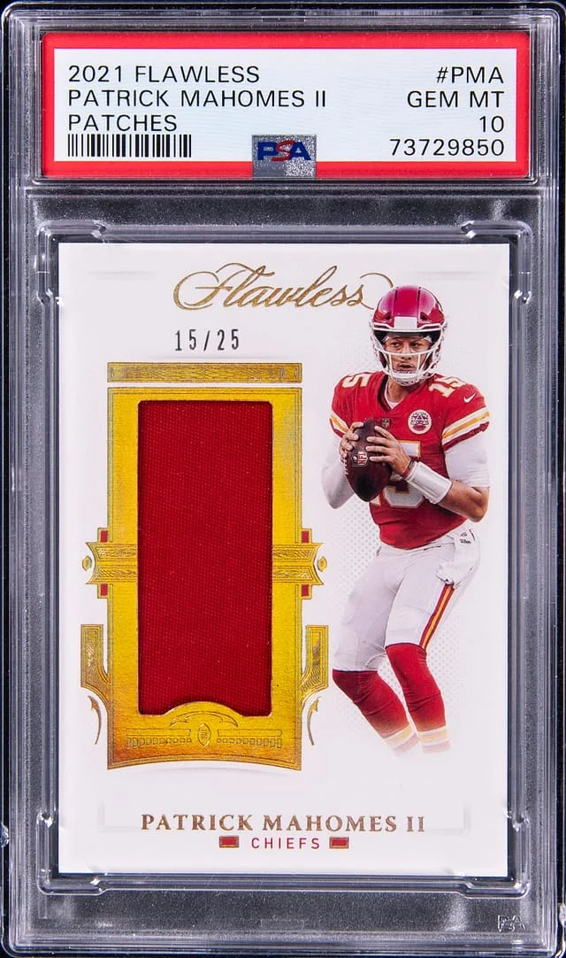 2021 Panini Flawless Patrick Mahomes II Patches #PAT-PMA card image