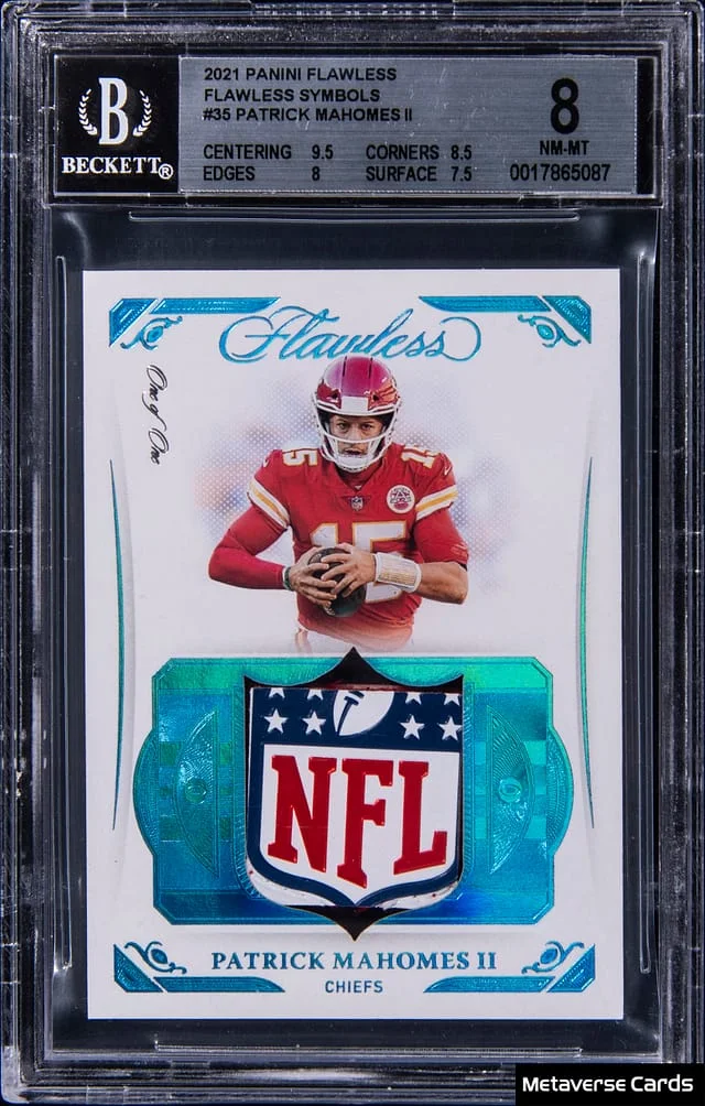 2021 Panini Flawless Patrick Mahomes II Shields #SYM-PMA card image