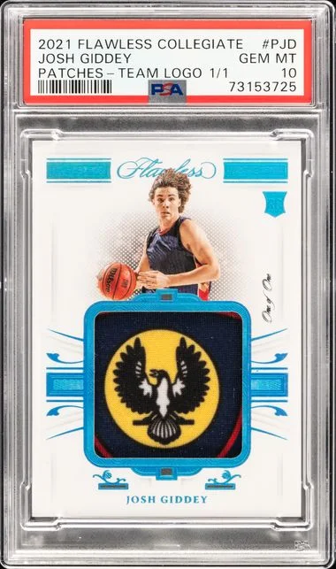 2021 Panini Flawless Pjd Josh Giddey Collegiate Patches Team Logo #1/1 card image