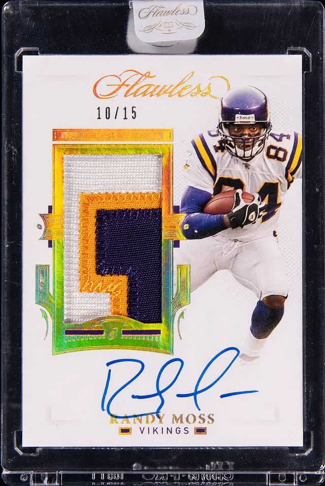 2021 Panini Flawless Randy Moss Patch Autograph #PA-RMO card image