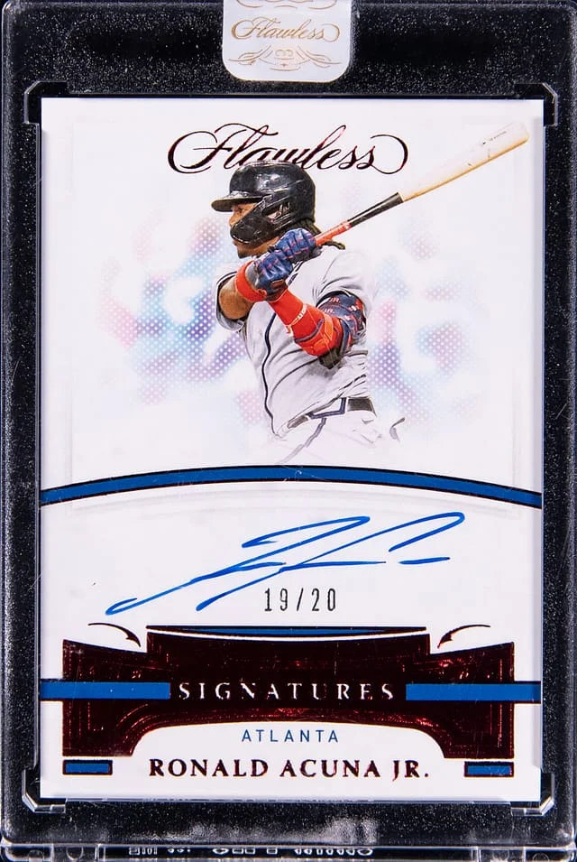 2021 Panini Flawless Ronald Acuna Jr. Signatures Ruby #FS-RA card image