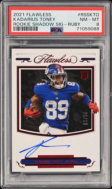 2021 Panini Flawless Shadow Signatures Ruby Rsskto Kadarius Toney #no-number card image