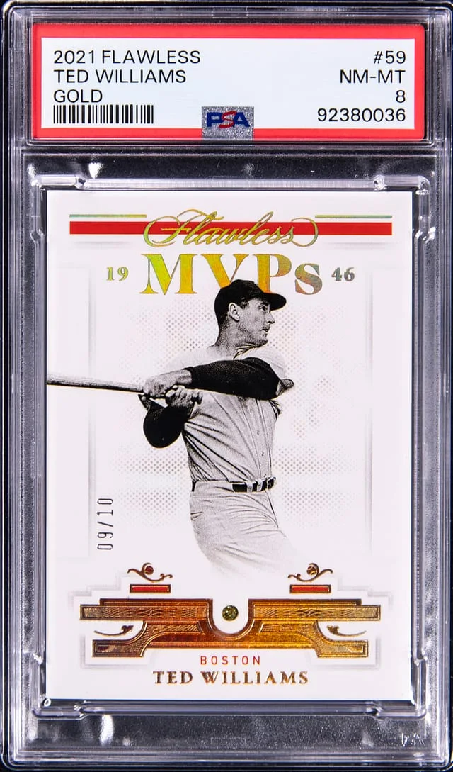 2021 Panini Flawless Ted Williams Diamond Gold #59 card image