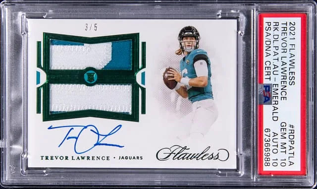 2021 Panini Flawless Trevor Lawrence Debut Patch Autograph #RDPA-TLA card image