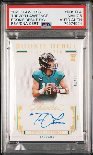 2021 Panini Flawless Trevor Lawrence Debut Signatures #RDS-TLA card image