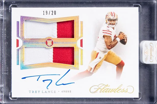 2021 Panini Flawless Trey Lance Dual Patch Autographs Silver #RDPA-TRL card image