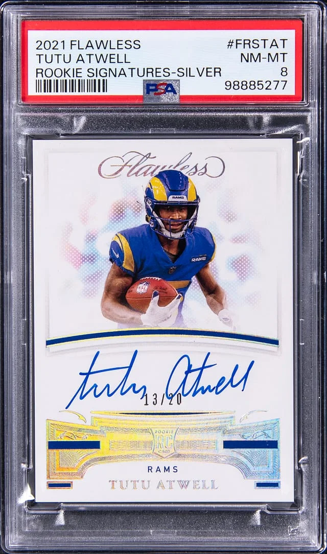 2021 Panini Flawless Tutu Atwell Signature Silver #FRS-TAT card image