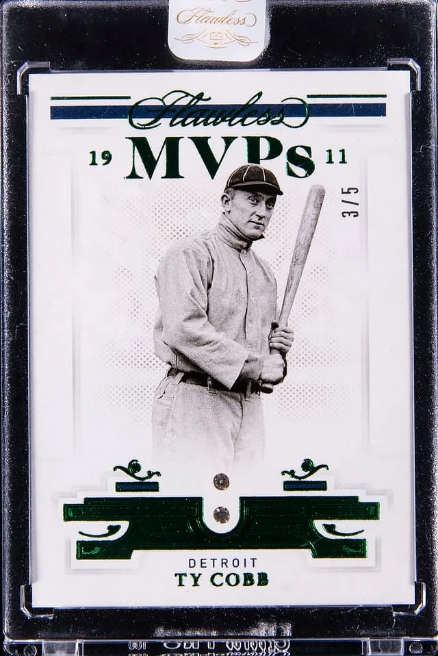 2021 Panini Flawless Ty Cobb Relic Card - Panini Encased MVPs #64 card image
