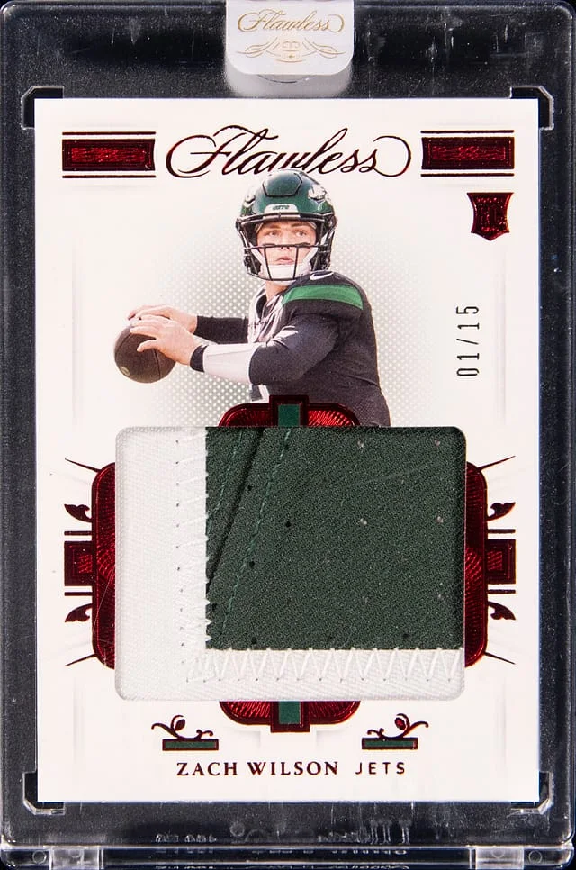 2021 Panini Flawless Zach Wilson Patch Ruby #RP2 card image