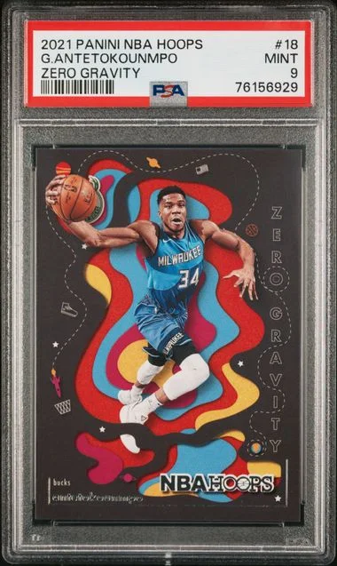 2021 Panini Giannis Antetokounmpo NBA Hoops Zero Gravity #18 card image