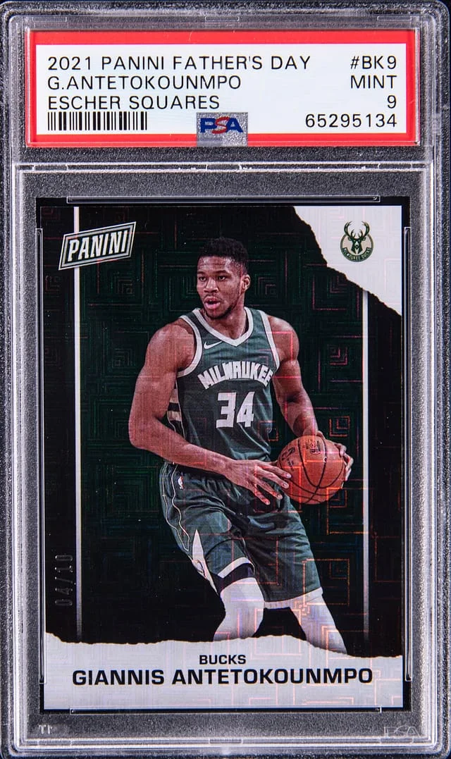 2021 Panini Giannis Antetokounmpo Father's Day Escher Squares #BK9 card image