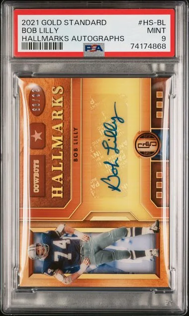 2021 Panini Gold Standard Bob Lilly Hallmarks Autographs #HS-BL card image