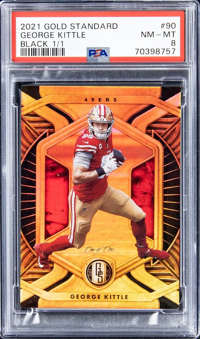 2021 Panini Gold Standard George Kittle Black 1/1 #90 card image