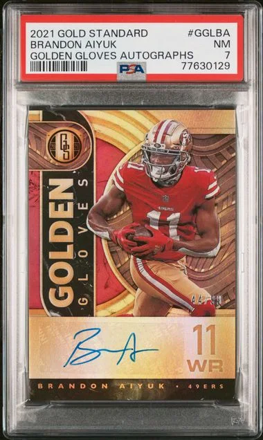 2021 Panini Gold Standard Golden Gloves Autographs Gglba Brandon Aiyuk #no-number card image
