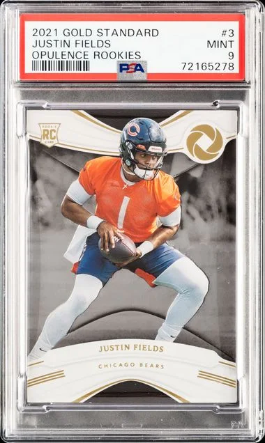 2021 Panini Gold Standard Justin Fields Opulence Rookies #3 card image