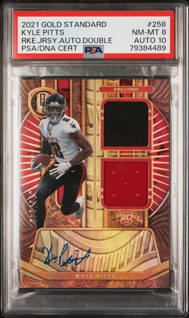 2021 Panini Gold Standard Kyle Pitts Jersey Autographs Double #258 card image