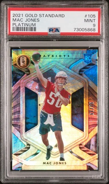 2021 Panini Gold Standard Mac Jones Platinum #105 card image