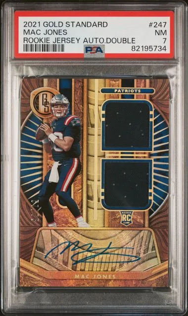2021 Panini Gold Standard Mac Jones Jersey Autographs Double #247 card image
