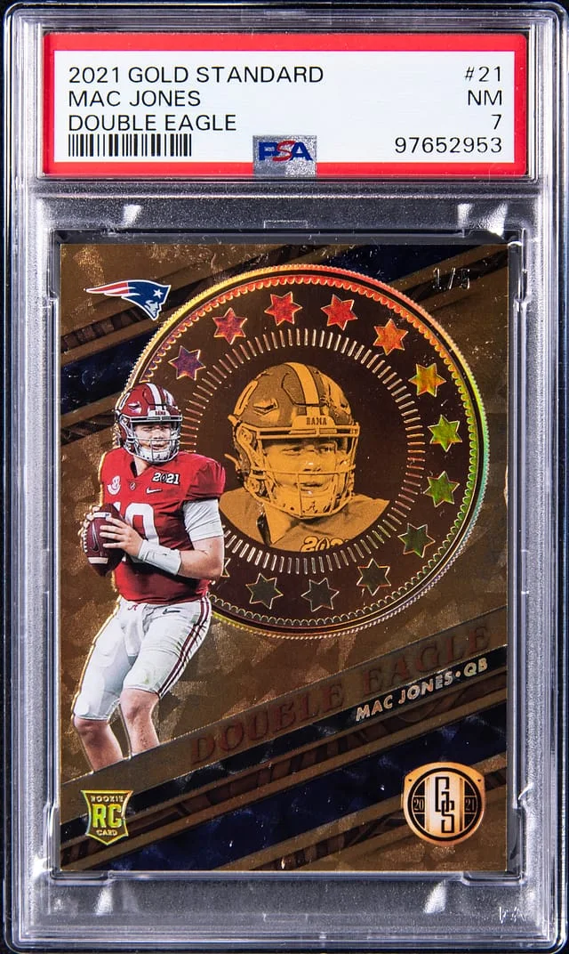 2021 Panini Gold Standard Mac Jones Double Eagle #DE-21 card image