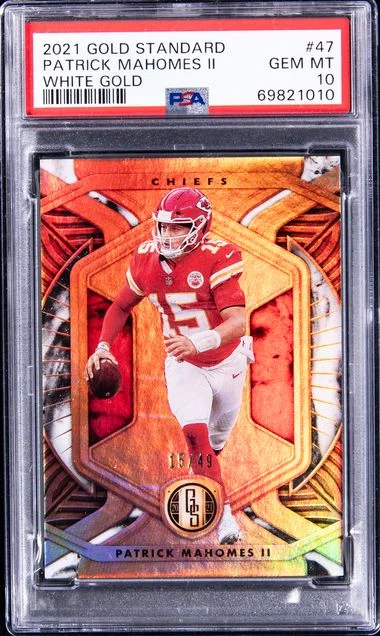 2021 Panini Gold Standard Patrick Mahomes II White Gold #47 card image