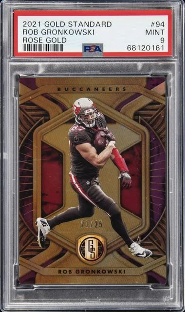 2021 Panini Gold Standard Rob Gronkowski Rose Gold #94 card image
