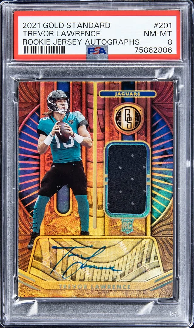 2021 Panini Gold Standard Trevor Lawrence Jersey Autographs #201 card image