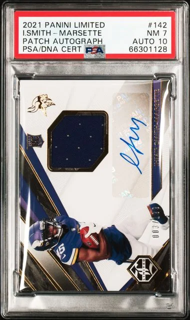 2021 Panini Ihmir Smith-Marsette Limited Patch Autograph #142 card image