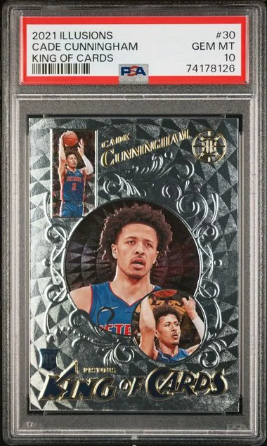 2021 Panini Illusions Cade Cunningham King Of Cards #30 card image