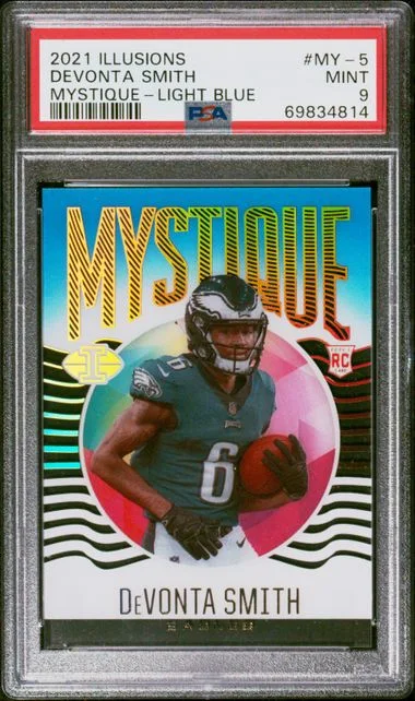 2021 Panini Illusions DeVonta Smith Mystique Light Blue #MY-5 card image