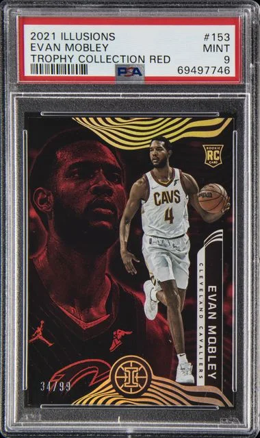 2021 Panini Illusions Evan Mobley Trophy Collection Red #153 card image
