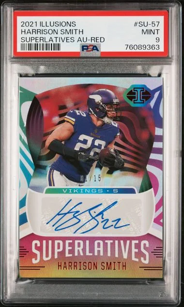 2021 Panini Illusions Harrison Smith Superlatives Autographs Red #SU-57 card image