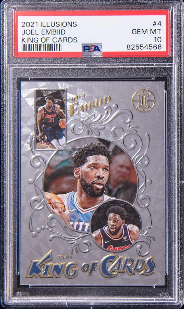 2021 Panini Illusions Joel Embiid King Of Cards #4 card image