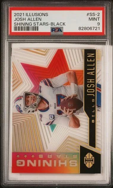 2021 Panini Illusions Josh Allen Shining Stars Black #SS-2 card image
