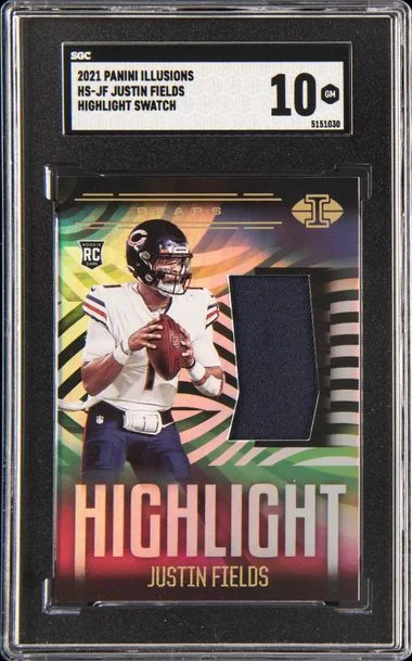 2021 Panini Illusions Justin Fields Highlight Swatch #HS-JF card image