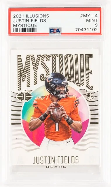 2021 Panini Illusions Justin Fields Mystique #MY-4 card image