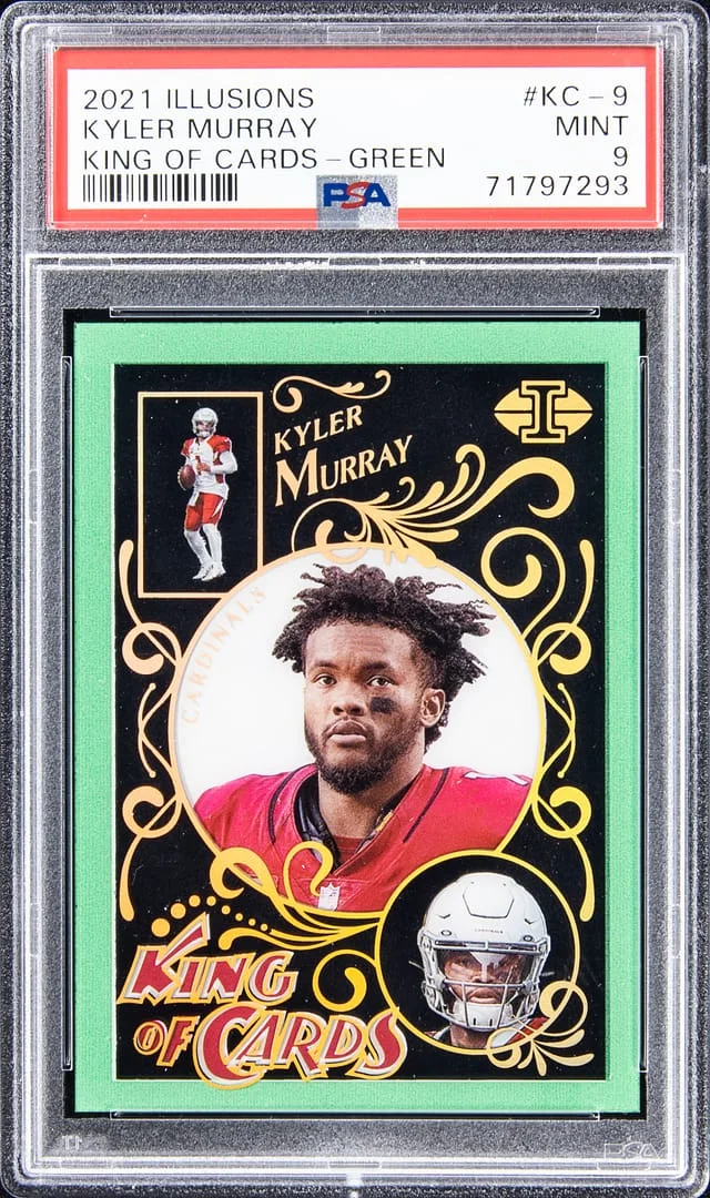 2021 Panini Illusions Kyler Murray King of Cards Green #KC-9 card image