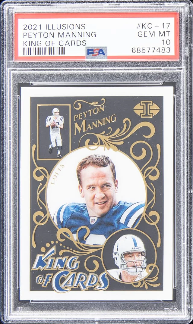 2021 Panini Illusions Peyton Manning King of Cards #KC-17 card image