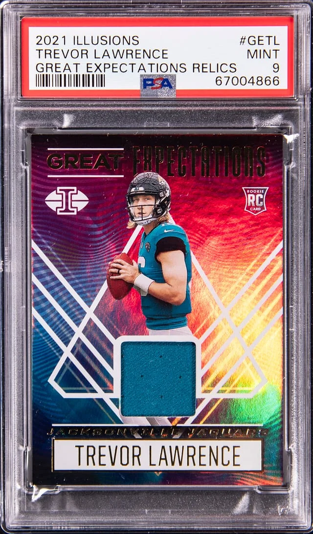 2021 Panini Illusions Trevor Lawrence Great Expectations Relics #GE-TL card image