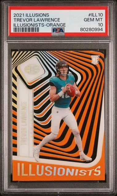 2021 Panini Illusions Trevor Lawrence Illusionists Orange #Ill10 card image