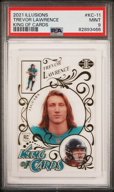 2021 Panini Illusions Trevor Lawrence King Of Cards #KC-11 card image